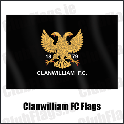 Clanwilliam FC Flags with the club crest and colours, Tipperary Rugby - ClubFlags.ie