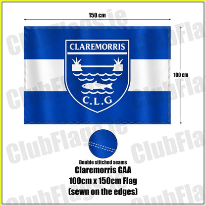 Claremorris GAA 100cm x 150cm Flag (sewn on the edges)