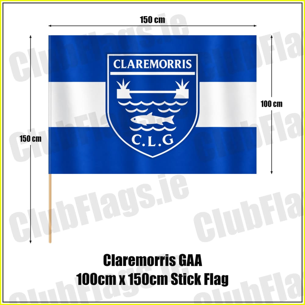 Claremorris GAA 100cm x 150cm Stick Flag