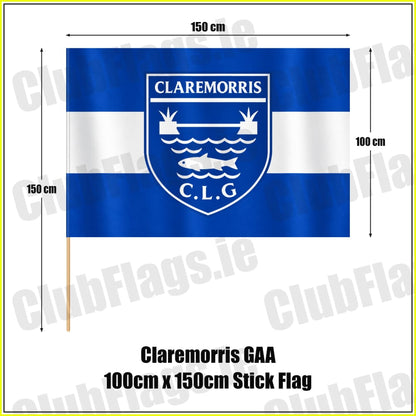 Claremorris GAA 100cm x 150cm Stick Flag
