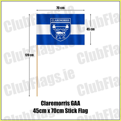Claremorris GAA 45cm x 70cm Stick Flag