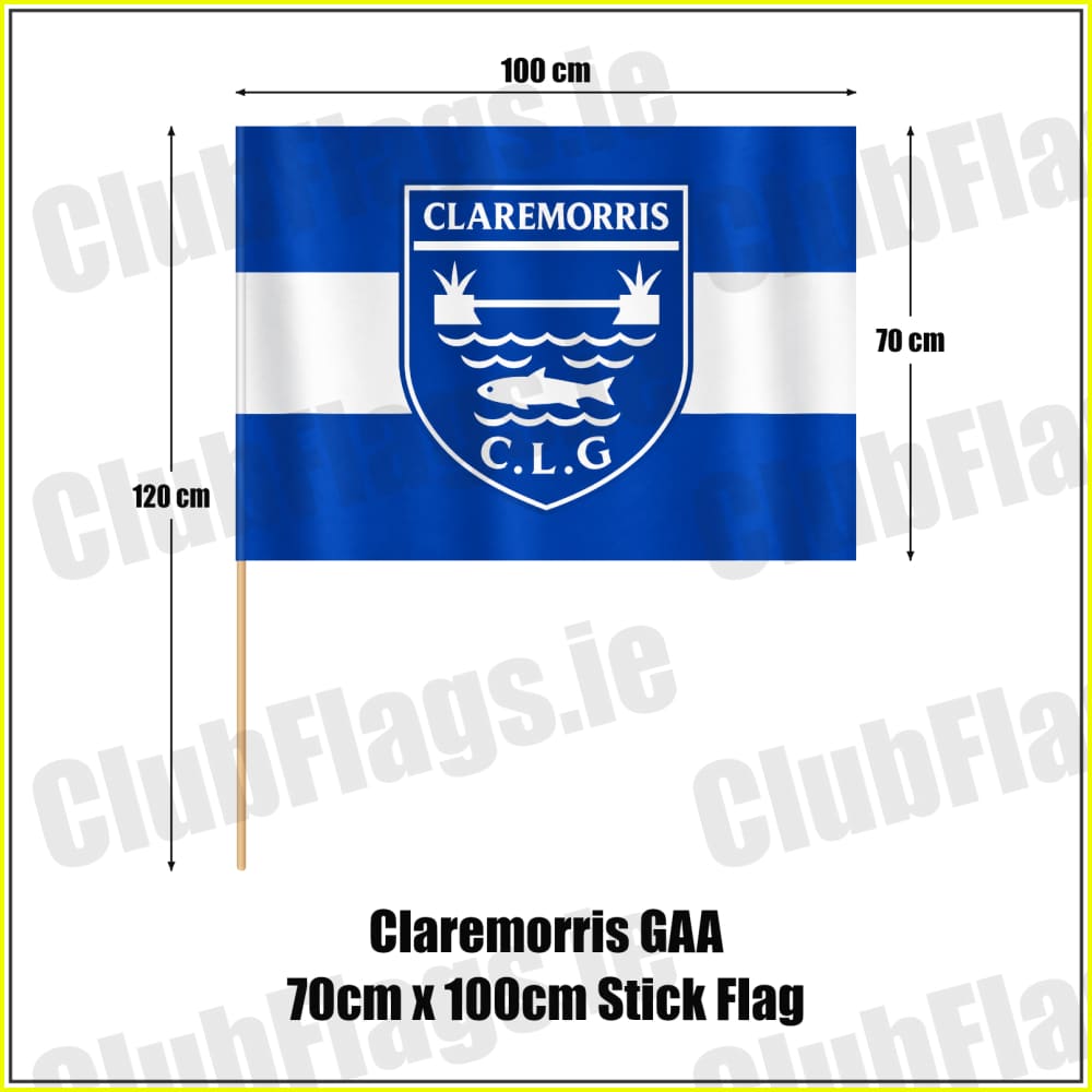 Claremorris GAA 70cm x 100cm Stick Flag