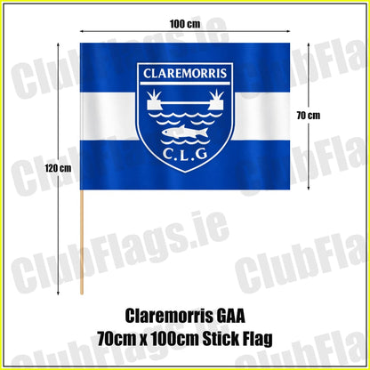 Claremorris GAA 70cm x 100cm Stick Flag