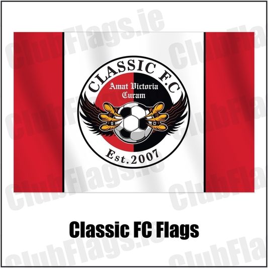 Classic FC Flags with the club crest and colours, Kerry Football - ClubFlags.ie