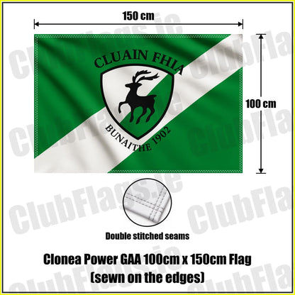 Clonea Power GAA 100cm x 150cm Flag (sewn on the edges) - ClubFlags.ie