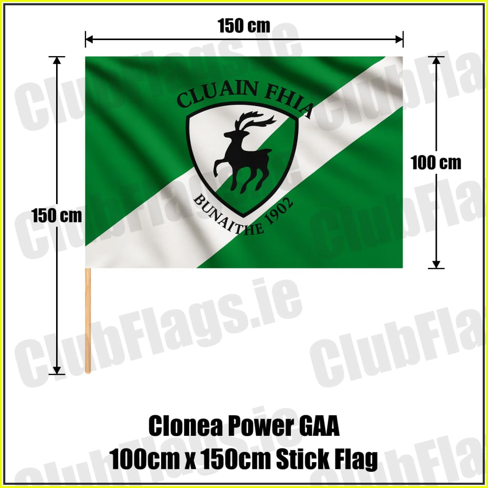 Clonea Power GAA 100cm x 150cm Stick Flag - ClubFlags.ie