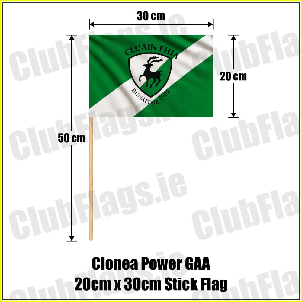Clonea Power GAA 20cm x 30cm Stick Flag - ClubFlags.ie
