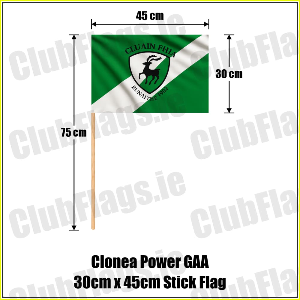 Clonea Power GAA 30cm x 45cm Stick Flag - ClubFlags.ie