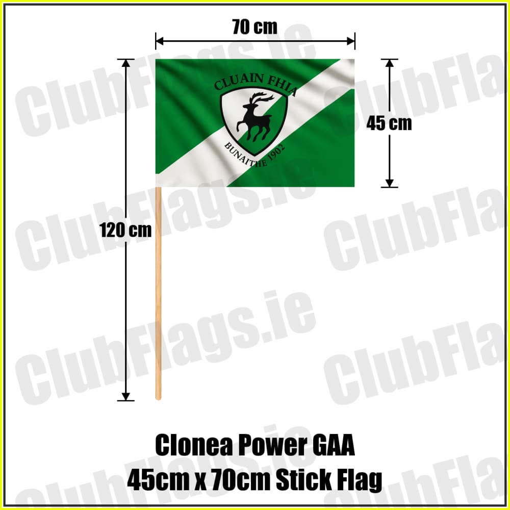 Clonea Power GAA 45cm x 70cm Stick Flag - ClubFlags.ie