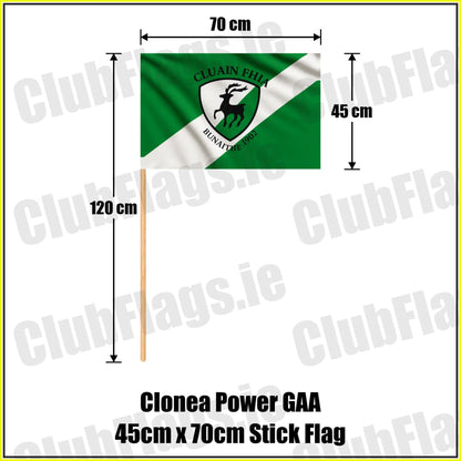 Clonea Power GAA 45cm x 70cm Stick Flag - ClubFlags.ie