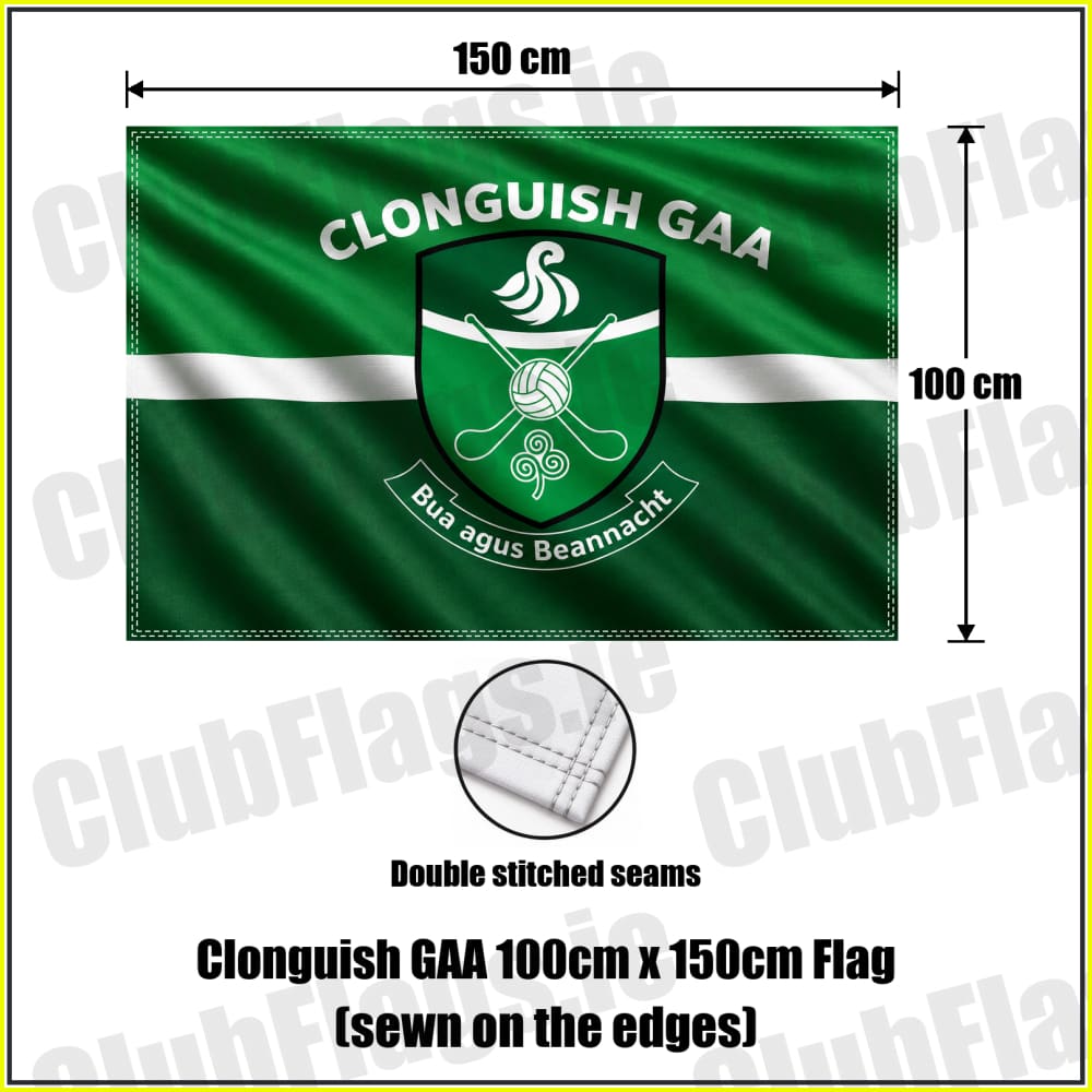 Clonguish GAA 100cm x 150cm Flag (sewn on the edges) - ClubFlags.ie