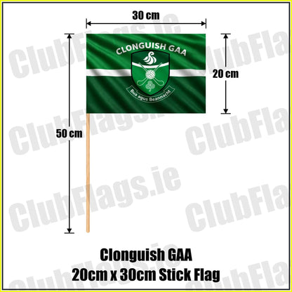 Clonguish GAA 20cm x 30cm Stick Flag - ClubFlags.ie