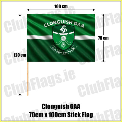 Clonguish GAA 70cm x 100cm Stick Flag - ClubFlags.ie