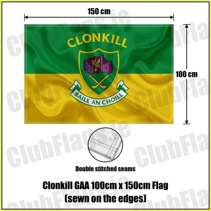 Clonkill GAA 100cm x 150cm Flag (sewn on the edges) - ClubFlags.ie