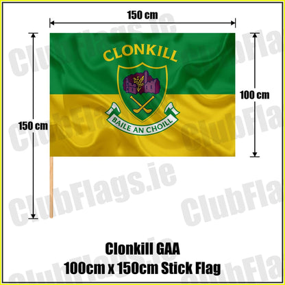 Clonkill GAA 100cm x 150cm Stick Flag - ClubFlags.ie