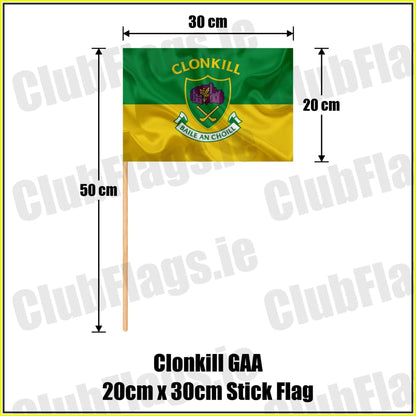Clonkill GAA 20cm x 30cm Stick Flag - ClubFlags.ie