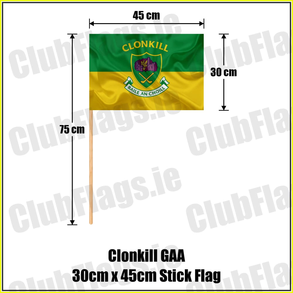 Clonkill GAA 30cm x 45cm Stick Flag - ClubFlags.ie