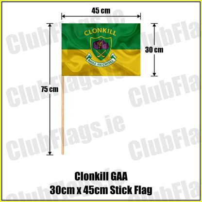 Clonkill GAA 30cm x 45cm Stick Flag - ClubFlags.ie