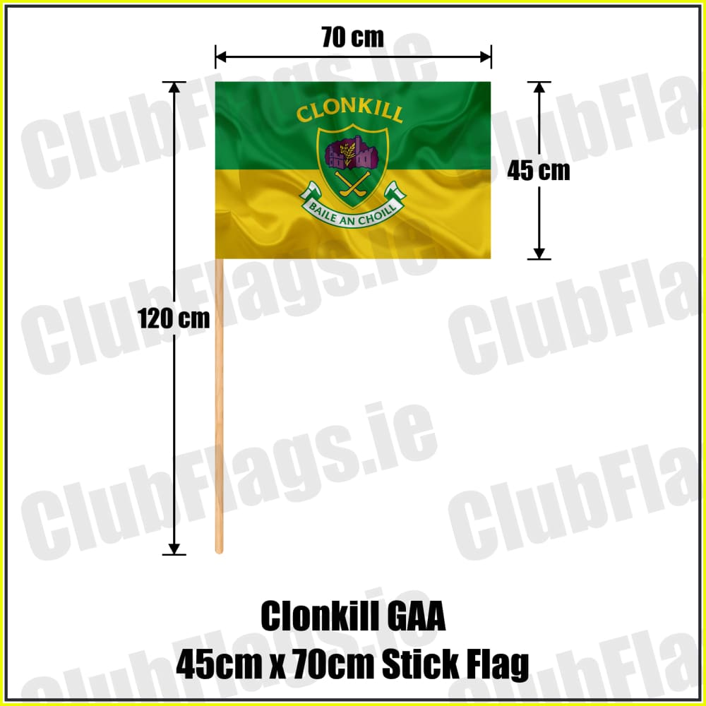 Clonkill GAA 45cm x 70cm Stick Flag - ClubFlags.ie