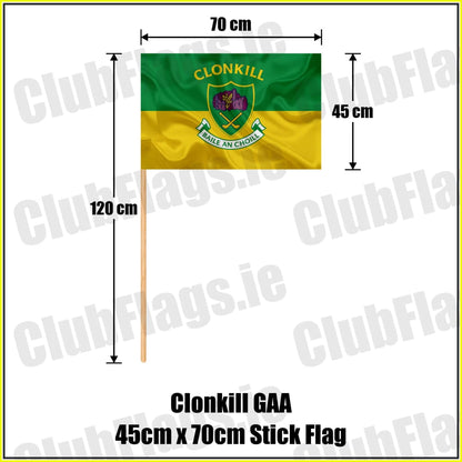 Clonkill GAA 45cm x 70cm Stick Flag - ClubFlags.ie