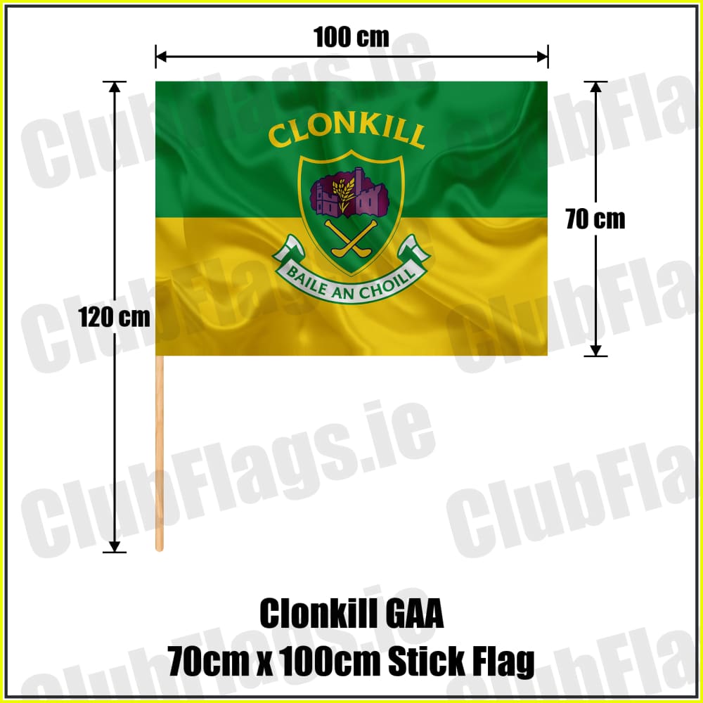 Clonkill GAA 70cm x 100cm Stick Flag - ClubFlags.ie