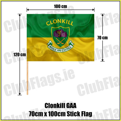 Clonkill GAA 70cm x 100cm Stick Flag - ClubFlags.ie