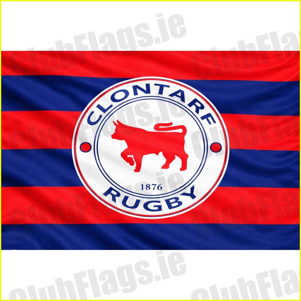 Clontarf Rugby Club club flag artwork - ClubFlags.ie