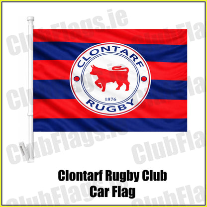 Clontarf Rugby Club Car Flag - ClubFlags.ie
