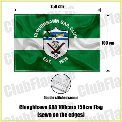 Cloughbawn GAA 100cm x 150cm Flag (sewn on the edges) - ClubFlags.ie