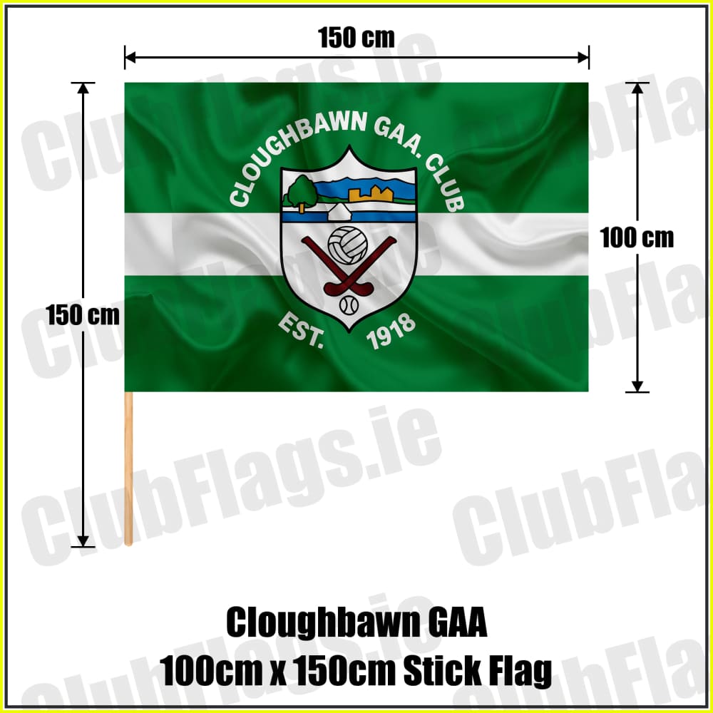 Cloughbawn GAA 100cm x 150cm Stick Flag - ClubFlags.ie