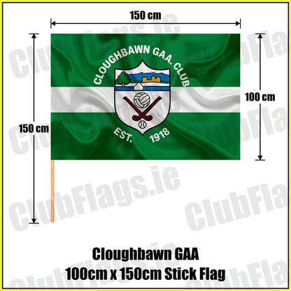 Cloughbawn GAA 100cm x 150cm Stick Flag - ClubFlags.ie