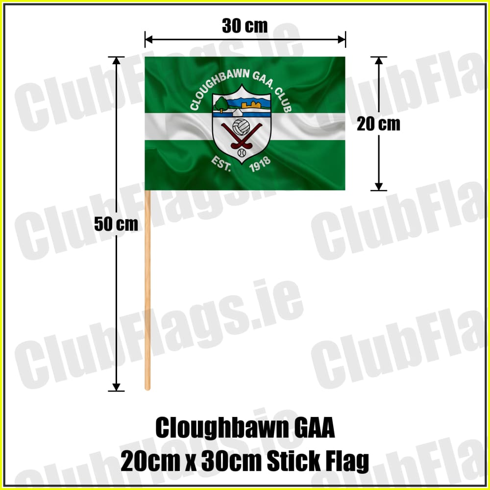 Cloughbawn GAA 20cm x 30cm Stick Flag - ClubFlags.ie