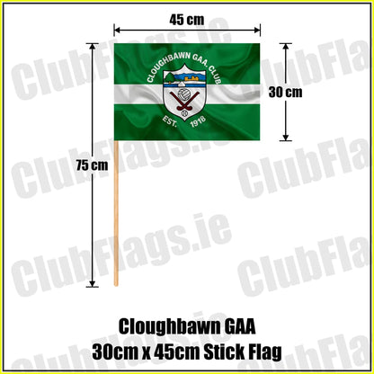 Cloughbawn GAA 30cm x 45cm Stick Flag - ClubFlags.ie