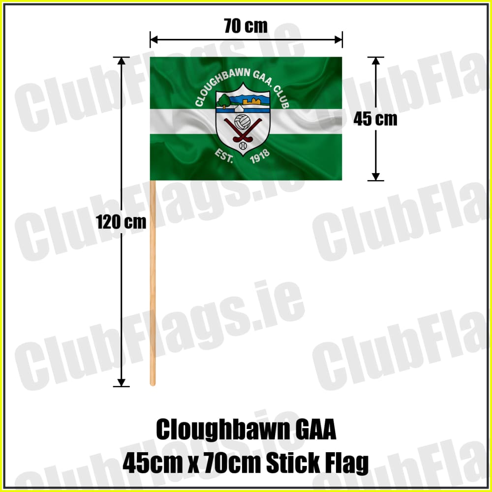 Cloughbawn GAA 45cm x 70cm Stick Flag - ClubFlags.ie