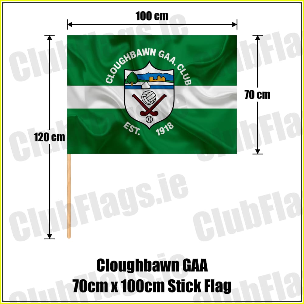 Cloughbawn GAA 70cm x 100cm Stick Flag - ClubFlags.ie