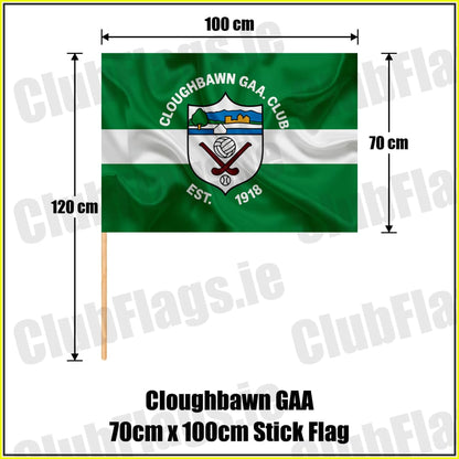 Cloughbawn GAA 70cm x 100cm Stick Flag - ClubFlags.ie