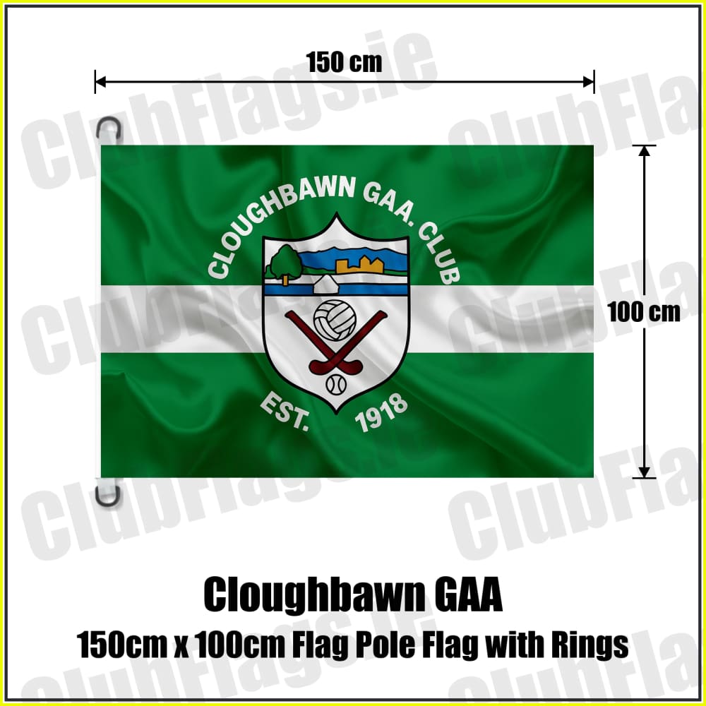 Cloughbawn GAA 150cm x 100cm Flag Pole Flag with Rings - ClubFlags.ie