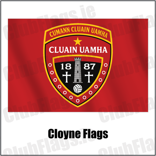 Cloyne Flags with the verified club crest and colours, Cork GAA - ClubFlags.ie