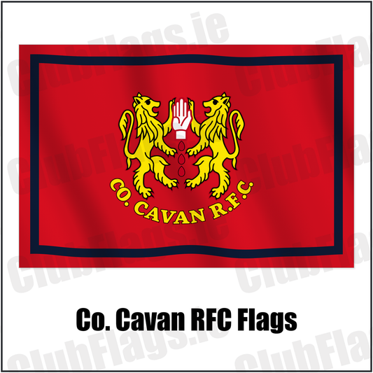 Co. Cavan RFC Flags with the club crest and colours, Cavan Rugby - ClubFlags.ie