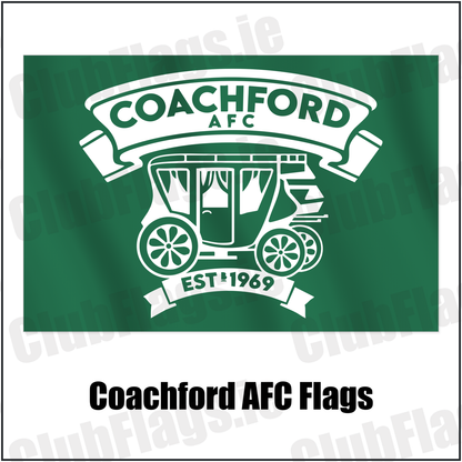 Coachford AFC Flags with the club crest and colours, Cork Football - ClubFlags.ie