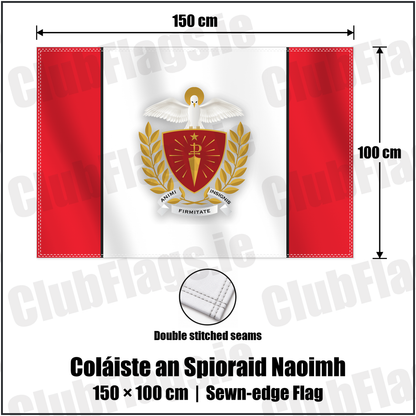 Coláiste an Spioraid Naoimh 100cm x 150cm Flag (sewn on the edges) with the club crest and colours, Cork GAA - ClubFlags.ie