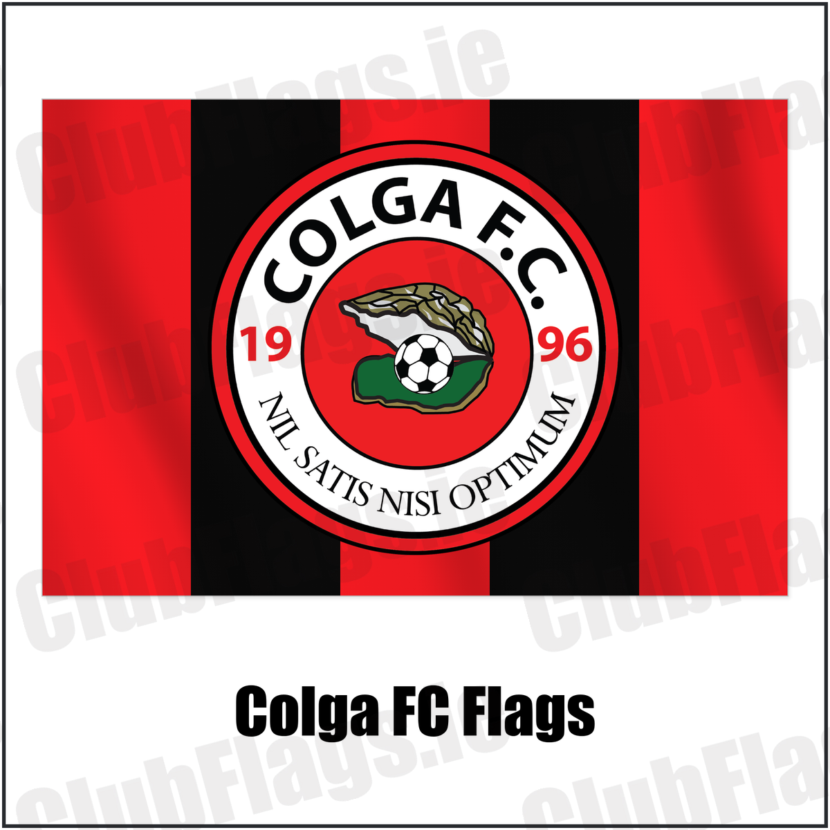 Colga FC Flags with the club crest and colours, Galway Football - ClubFlags.ie