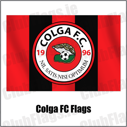 Colga FC Flags with the club crest and colours, Galway Football - ClubFlags.ie