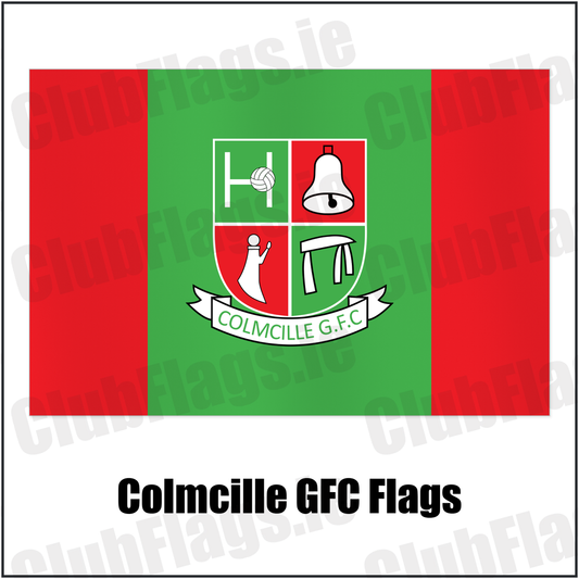Colmcille GFC Flags with the club crest and colours, Longford GAA - ClubFlags.ie