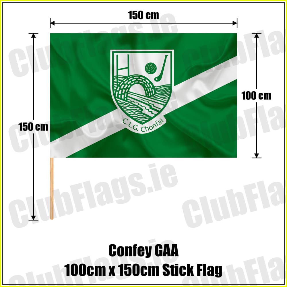 Confey GAA 100cm x 150cm Stick Flag - ClubFlags.ie