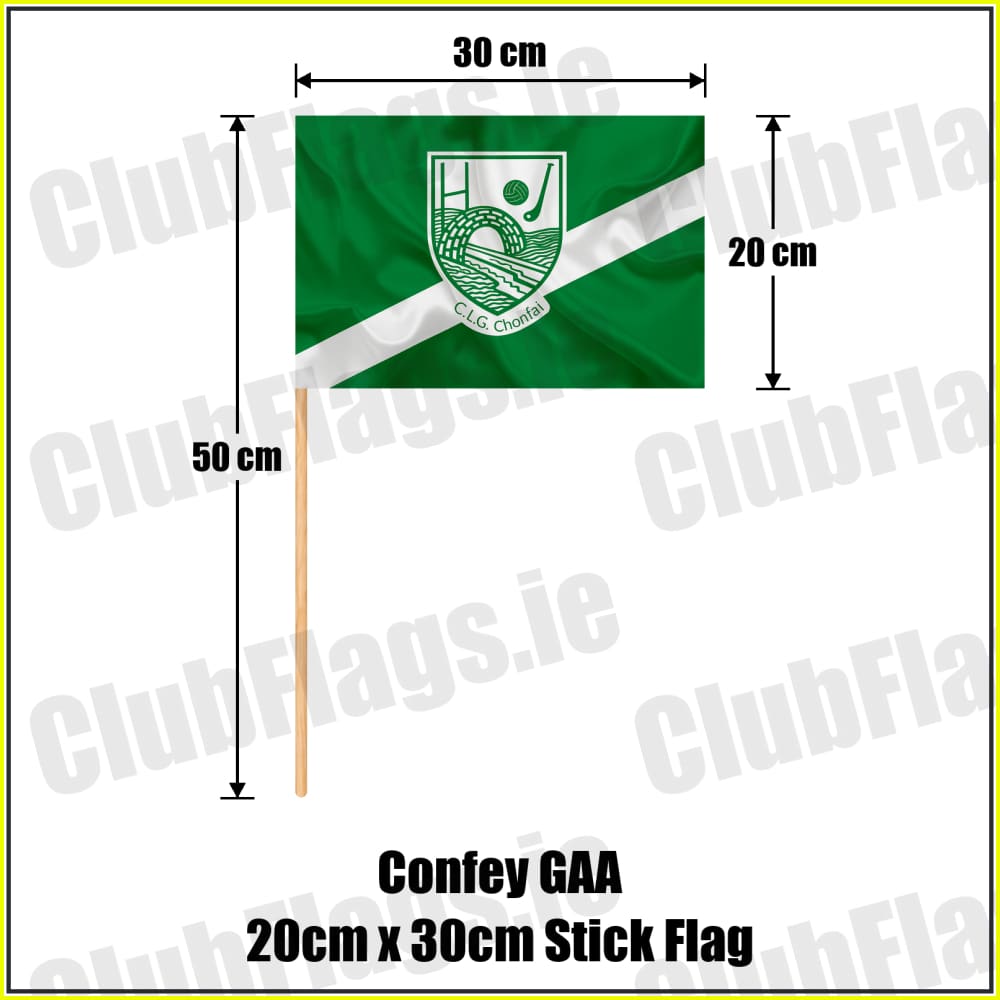 Confey GAA 20cm x 30cm Stick Flag - ClubFlags.ie