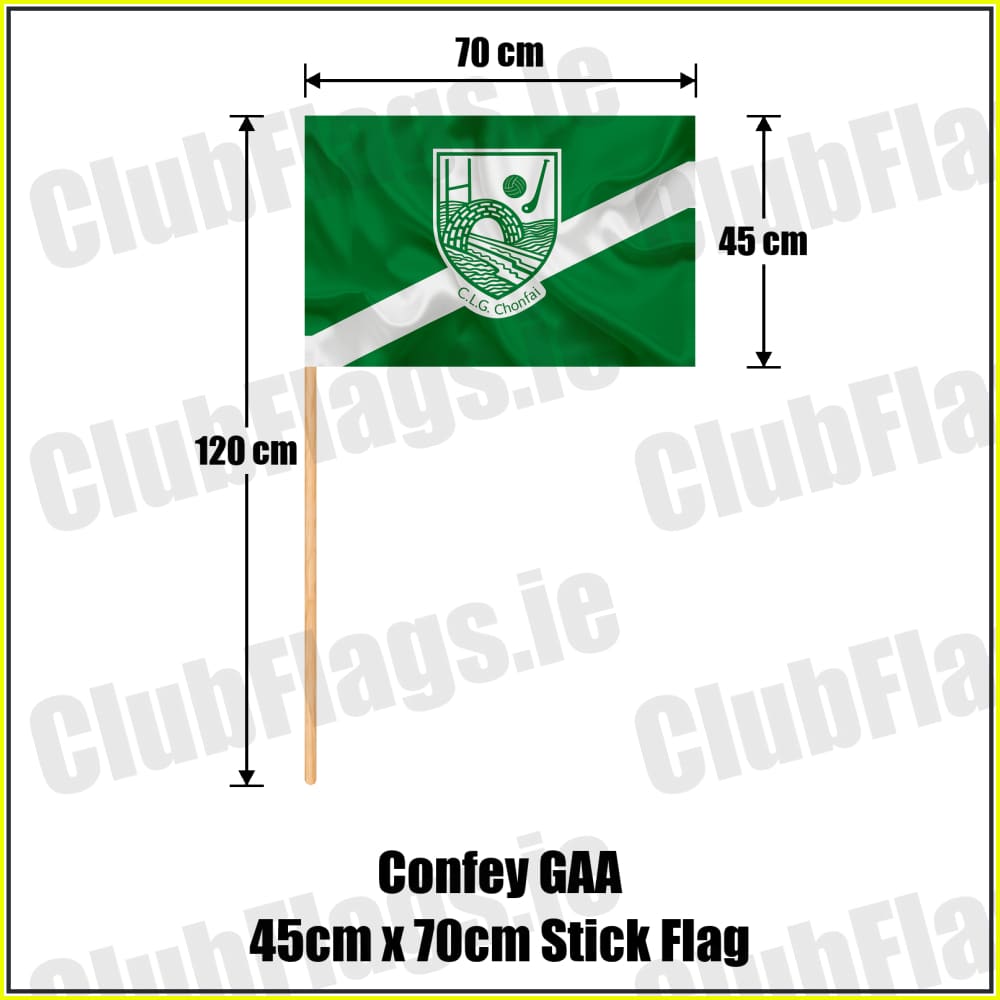 Confey GAA 45cm x 70cm Stick Flag - ClubFlags.ie