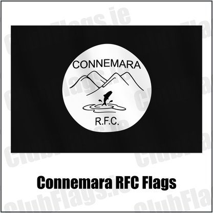 Connemara RFC Flags with the verified club crest and colours, Galway Rugby - ClubFlags.ie