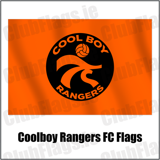Coolboy Rangers FC Flags with the club crest and colours, Wicklow Football - ClubFlags.ie