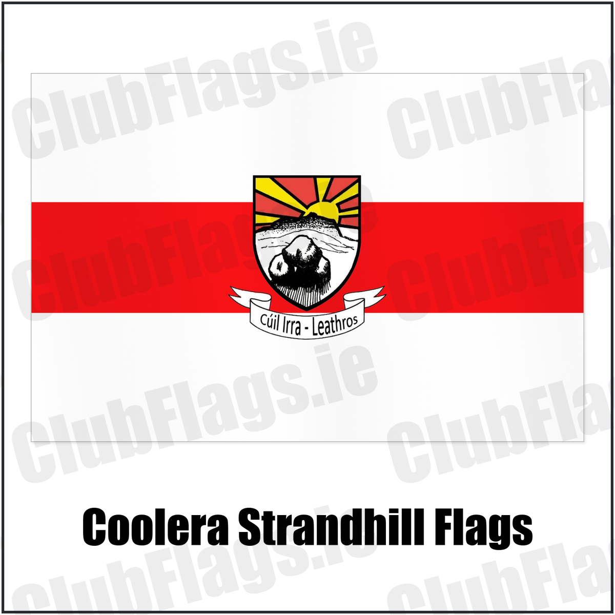Coolera Strandhill Flags with the club crest and colours, Sligo GAA - ClubFlags.ie